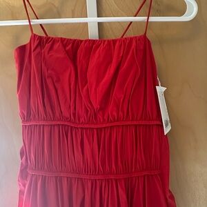 COS Gathered Cotton Midi Dress